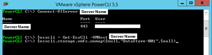 storage.vmfs.unmapコマンドをPowerCLIで実行する