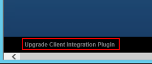 Upgrade Client Integration Pluginをクリックしてダウンロードする