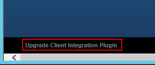 Upgrade Client Integration Pluginをクリックしてダウンロードする