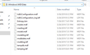 C:\Windows\WID\Dataにあるファイルをすべて削除する。