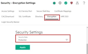 Security > Encryption > Security Settings